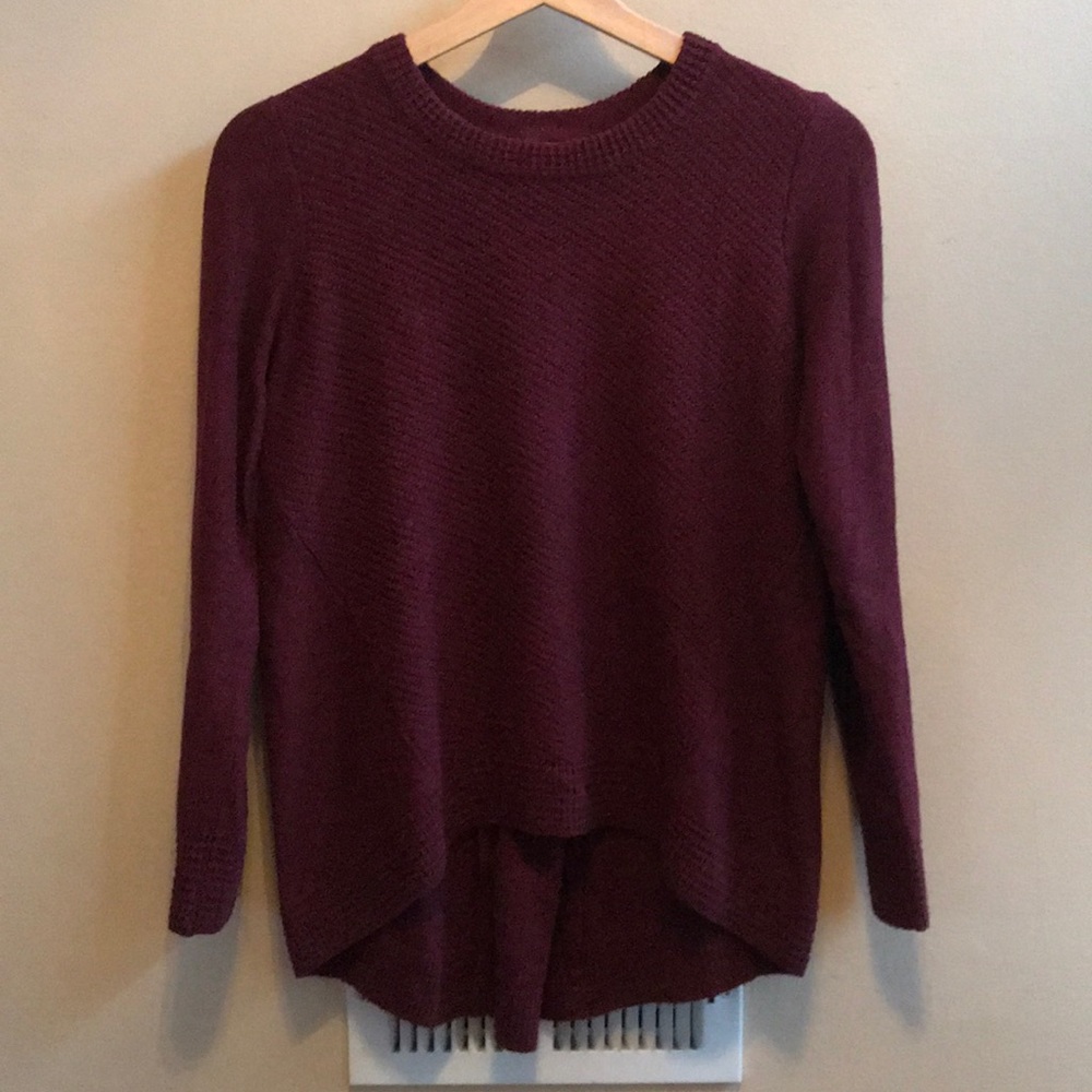 Madewell Burgundy Hi-Lo Sweater - S
